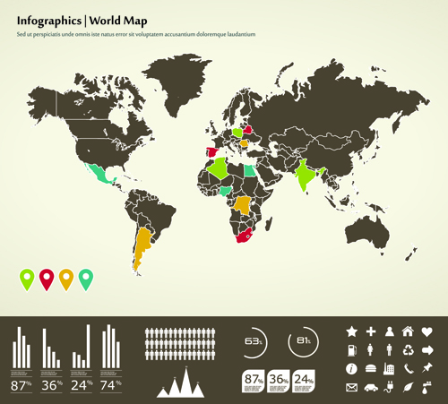 world map world map infographic 