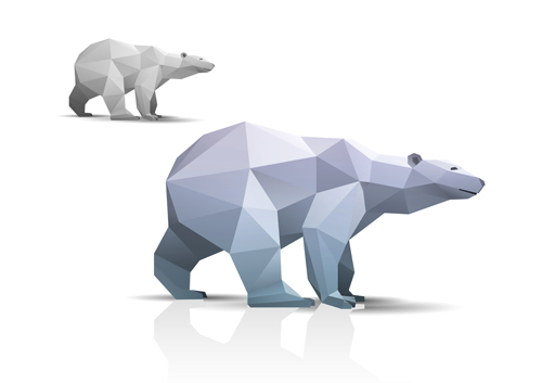Different of Model origami animals vector set 01