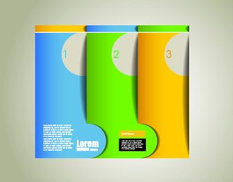Creative origami paper banner design vector set 02