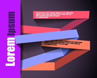 Creative origami paper banner design vector set 05