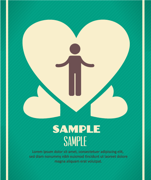 People vintage styles cover vector set 10