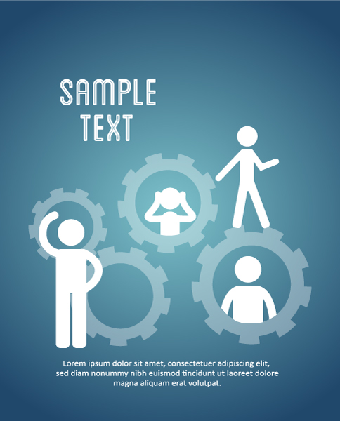 People vintage styles cover vector set 11