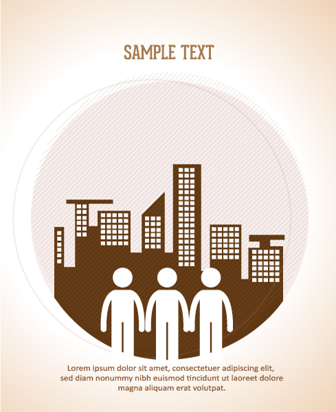 People vintage styles cover vector set 12