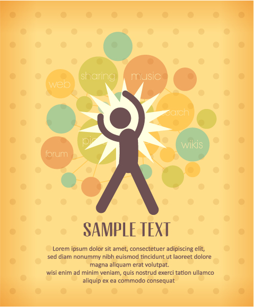 People vintage styles cover vector set 14