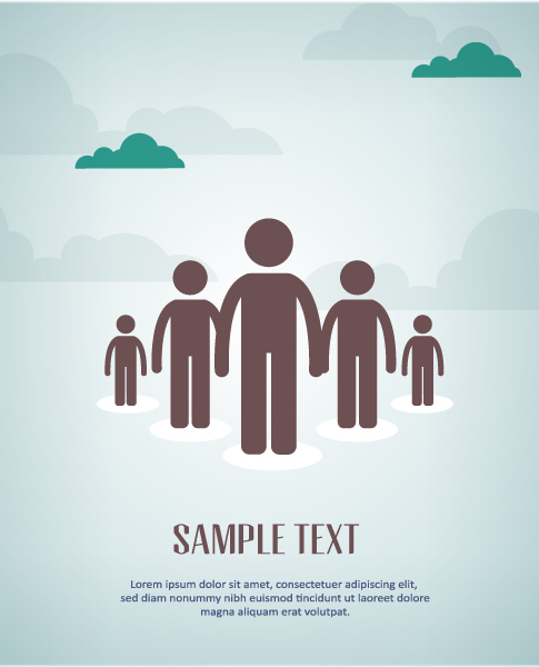 People vintage styles cover vector set 15