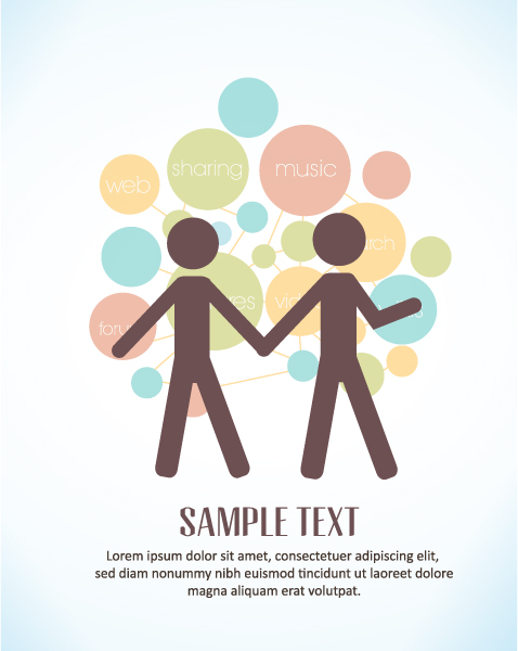 People vintage styles cover vector set 16