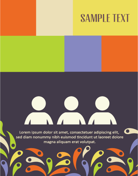 People vintage styles cover vector set 17
