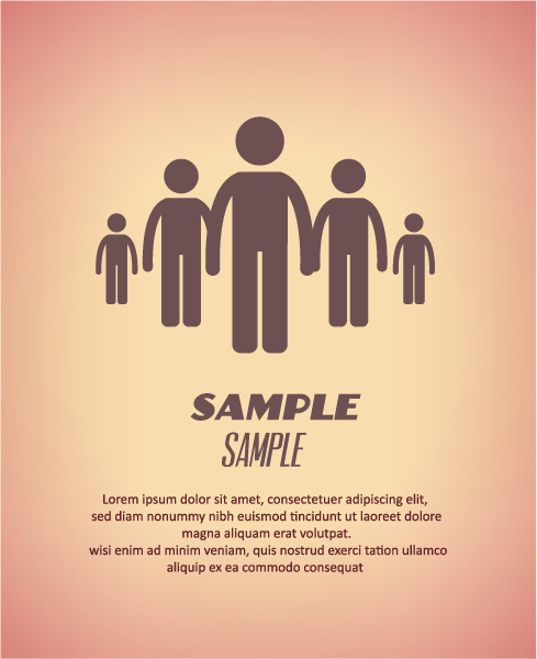 People vintage styles cover vector set 25