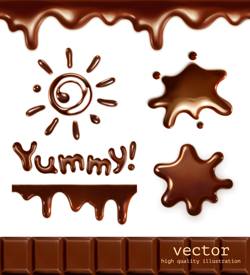 vector graphics realistic chocolate 