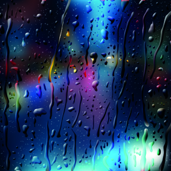 Realistic wet glass background vector 01