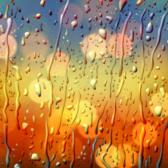 wet realistic glass background vector background 
