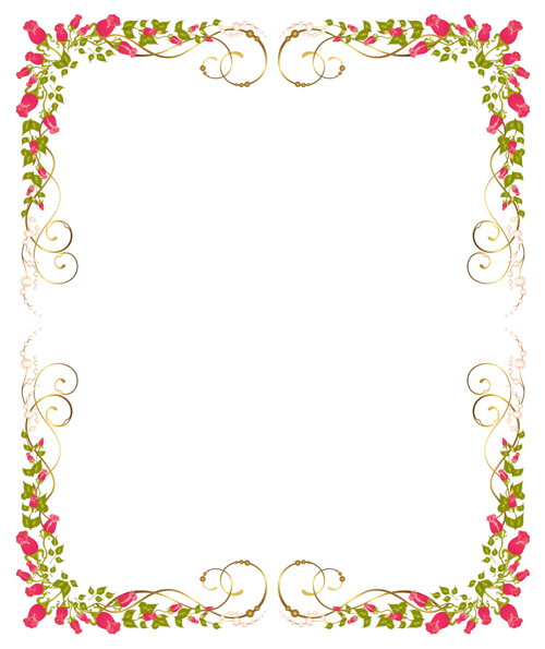 Bright Rose background vector 04