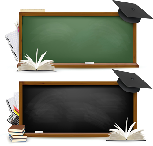 School blackboard design vector background 01