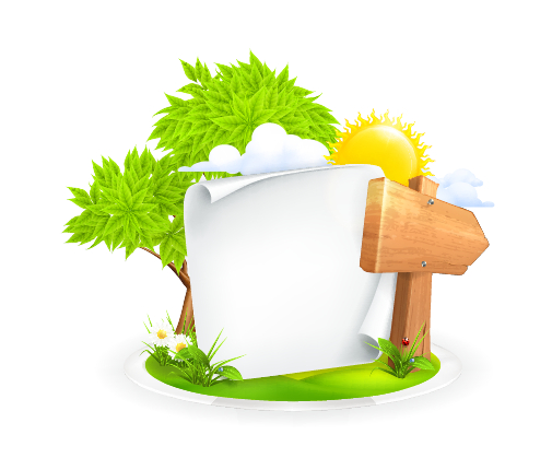 Summer elements with blank paper background vector 02