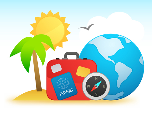Travel design elements vector art 01