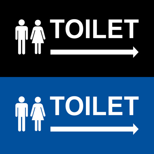 Vector toilet sign man and woman design 02