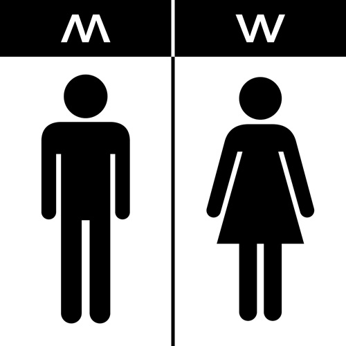 Vector toilet sign man and woman design 03