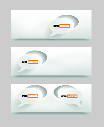 White banner vector 02