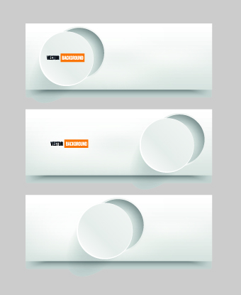 White banner vector 03
