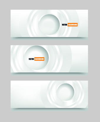 White banner vector 04