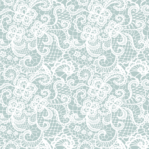 White lace seamless pattern background vector