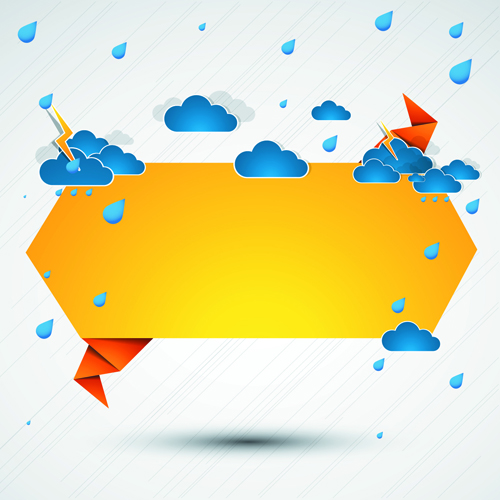 Yellow Speech Bubbles for you text vector 01