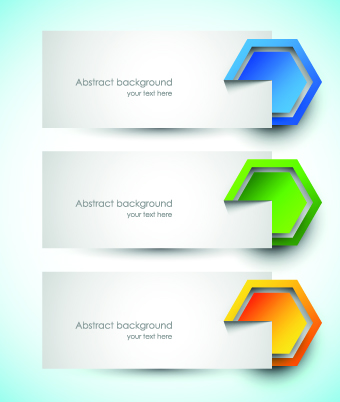 Abstract Creative banners vector set 01