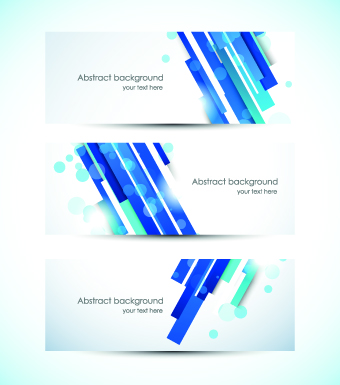 Abstract Creative banners vector set 02