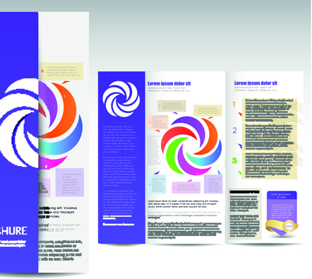 Set of business brochure cover vector 01