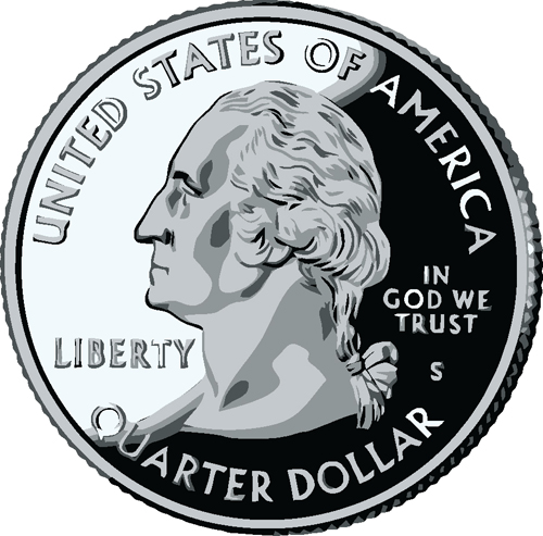 Set of Dollar design elements vecot 04