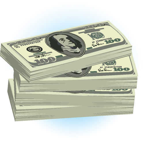 Set of Dollar design elements vecot 05