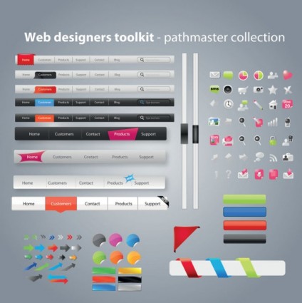 Web designers toolkit vector material 02 Web designers toolkit vector material 02