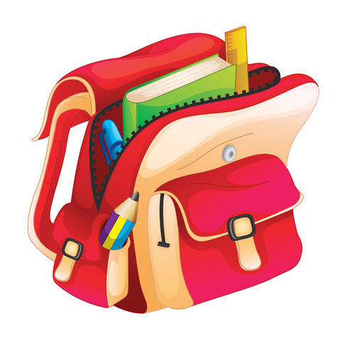 School accessories elements vector 05