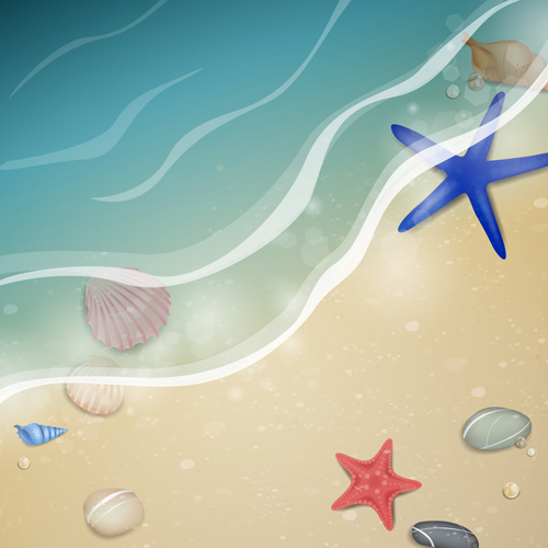 Shiny Summer background vector 02