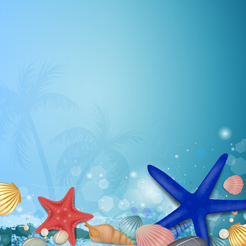 Shiny Summer background vector 03