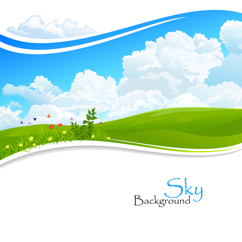 Shiny Summer background vector 08