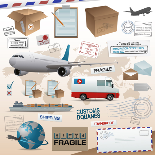World transport design vector 02