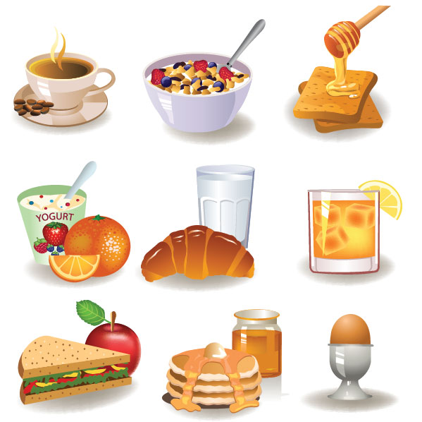 Different breakfast Vector art