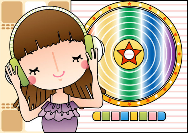 Cartoon music Illustration vetcor 02