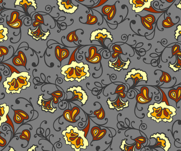 Floral background vector Set 01