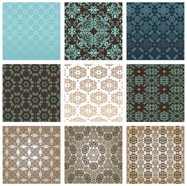 Exquisite Decorative pattern background 01 vector