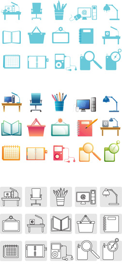 female color icon 1 vector