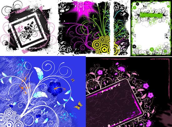 Non mainstream floral Border vector