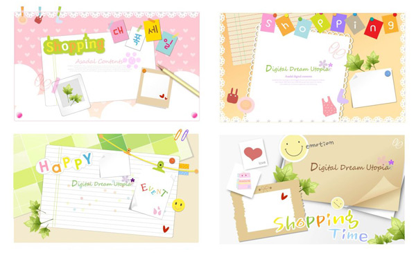 Lovely border background vector