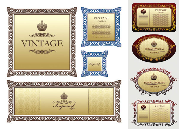 Ornate antique frame vector