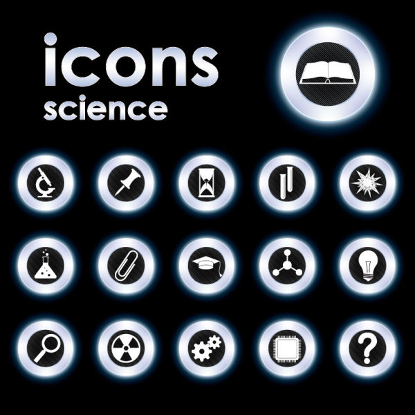 Bright Round icons design vector set 05