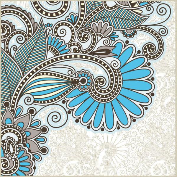 Retro Decorative pattern Frames and Borders vector 03
