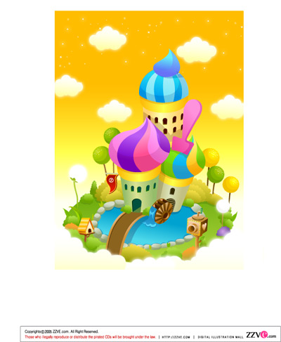 lovely cartoon scene set 38 vector