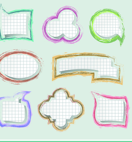 Various Stylish paper labels vector 05