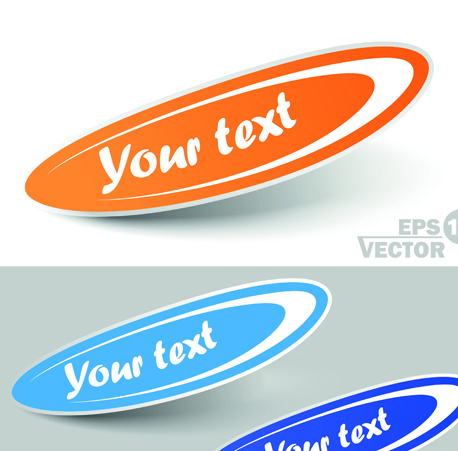 Various Stylish paper labels vector 07
